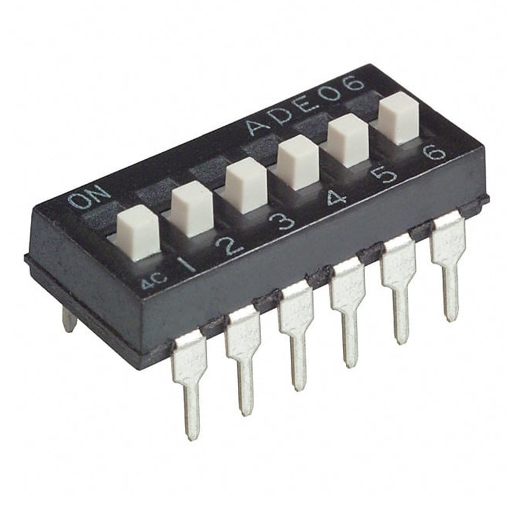 Dip Switch 6 Posiciones Negro