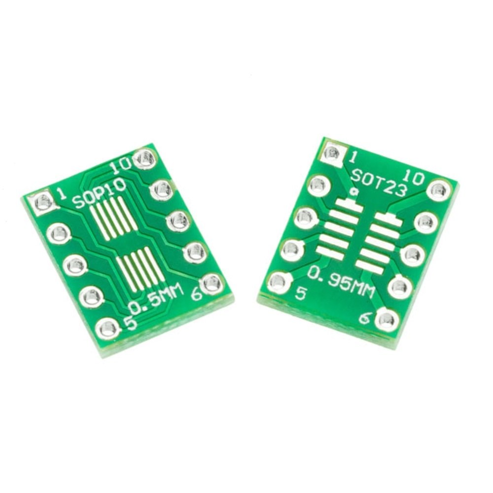PCB Adaptador SOP/ SOT23 / MSOP 10 a DIP 10