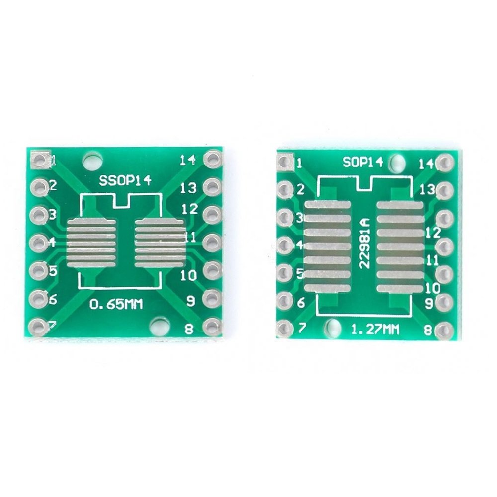 PCB Adaptador SOP/ SSOP / TSSOP a DIP 14