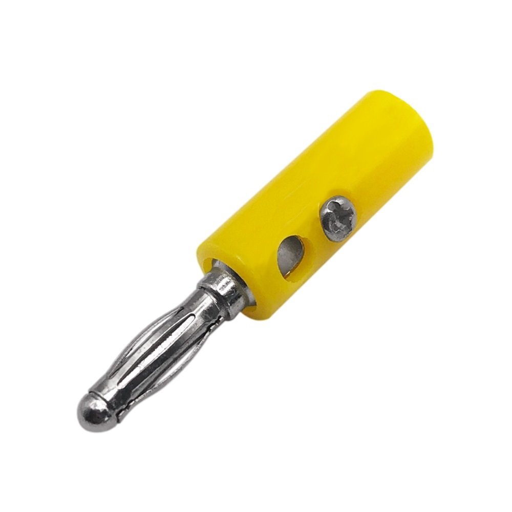 Plug Banana Amarillo con Tornillo