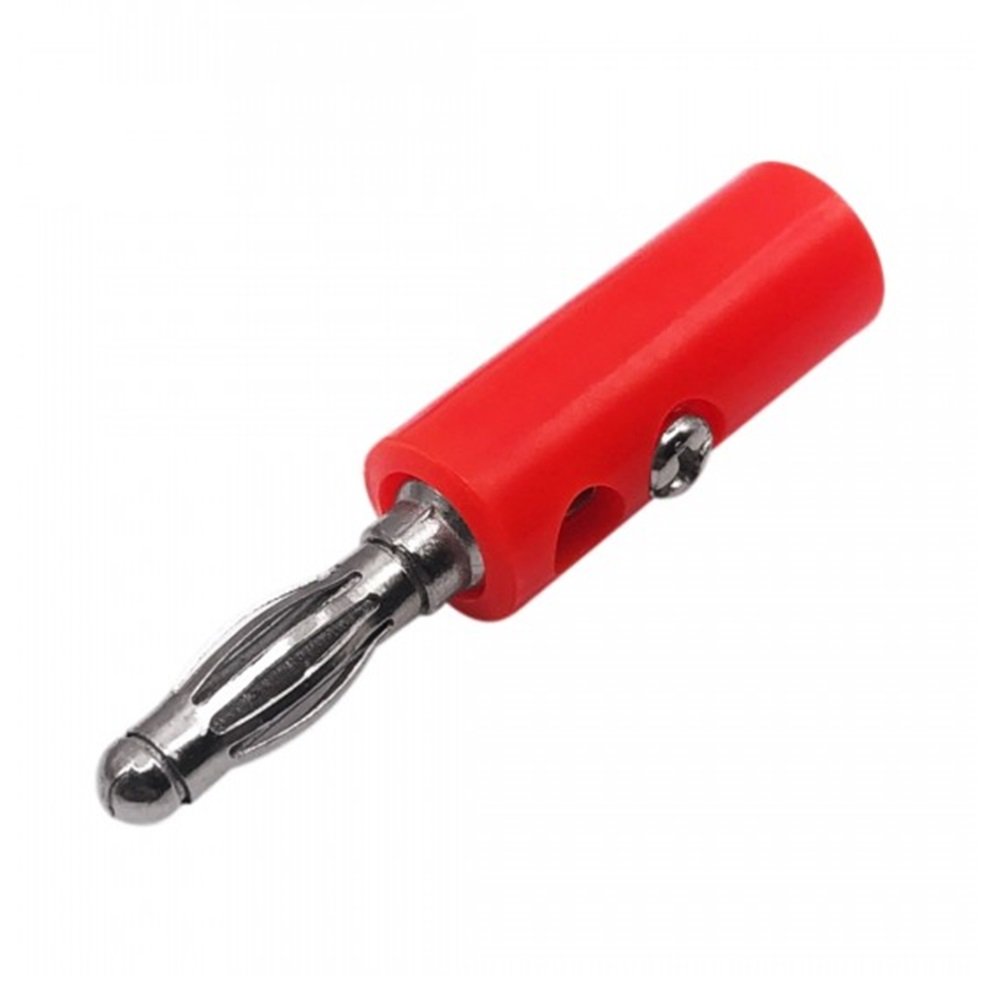 Plug Banana Rojo con Tornillo