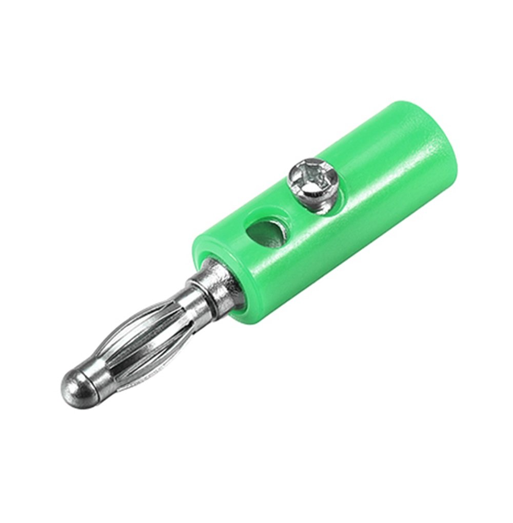 Plug Banana Verde con Tornillo