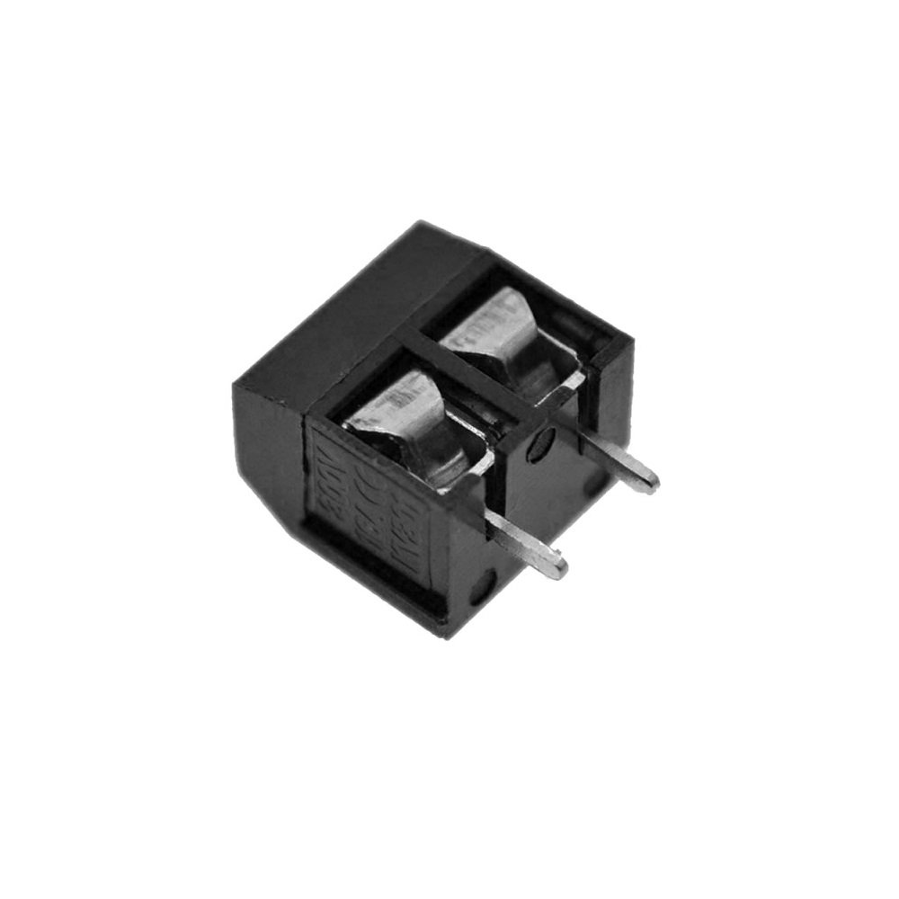 Terminal Block 2 Tornillos Negro 5.08mm